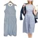 J. Crew Dresses | J. Crew | Women | Blue White Striped Poplin Apron Summer Midi Dress | Size 12 | Color: Blue/White | Size: 12