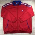 Adidas Jackets & Coats | Adidas Blue/White Stripe Red Polyester Full Zip Training/Track Jacket Mens 3xl | Color: Blue/Red | Size: 3xl