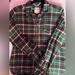 American Eagle Outfitters Tops | American Eagle Outfitters Woman’s Flannel Long-Sleeve Button-Down Shirt. | Color: Green/White | Size: M