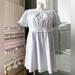 J. Crew Dresses | J. Crew Light Blue Eyelet Button Front Short Puff Sleeves Dress Women’s Size 18 | Color: Blue | Size: 18