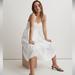 Madewell Dresses | Madewell Nwt Sweetheart Button-Front Tiered Midi Dress Size 0 In Eyelet White | Color: White | Size: 0