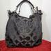 Coach Bags | Coach Black Op Art Signature Logo Canvas Hobo Tote Shoulder Bag Read Description | Color: Black | Size: Os