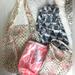 Free People Bags | Free People Tote Bags Lot Of 4 Gauze And Vinyl Blue Tan Pink White Size Variety | Color: Blue/Cream | Size: Os