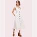 Kate Spade Dresses | Kate Spade New York White Linen Blend Button Front Midi Dress 8 Rent The Runway | Color: Red/White | Size: 8