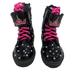 Disney Shoes | Disney Cruella De Vil Black Patent Leather Studded Kids Boots Shoes Pink Size 7 | Color: Black/Pink | Size: 7bb