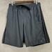 Adidas Swim | Adidas Swim Trunks Mens Medium Gray Black Stripe Logo Lined Pockets Board Shorts | Color: Black | Size: M