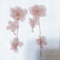 Free People Jewelry | Flower Statement Earrings M206 | Color: Gold/Pink | Size: Os