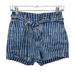 American Eagle Outfitters Shorts | American Eagle Outfitters Shorts Women 0 Blue Jean Striped Denim Stretch Belted | Color: Blue/White | Size: 0