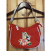 Disney Bags | Disney Minnie Mouse Hawaiian Canvas Hand Bag Small Purse Aloha Flowers Red | Color: Red | Size: Os