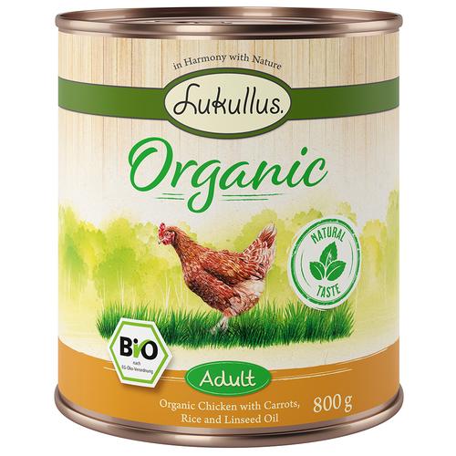 Lukullus Organic Adult Huhn mit Karotte (glutenfrei) - 6 x 800 g