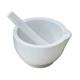 UNbit White Ceramic Mortar and Pestle Set, Ceramics Mortar and Pestle Porcelain Spice Grinder Masher Spice Stoneware Pill Crusher for Kitchen Grinding Tool White-13.6cm (Color : Bianco, Size : 10.2c