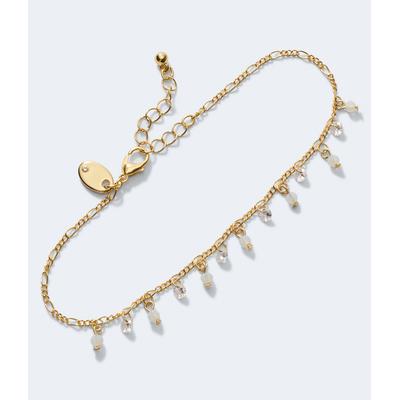 Aeropostale Womens' Dangling Bead Anklet - Gold - Size OS - Metal