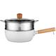 Milk Pot Small Cooking Soup Pan Cooking Pot Maifan Stone Pan with Stainless Steel Pan 2 Tier Steamer Frying Pan for Home Kitchen