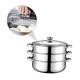 Alipis Stainless Steel Soup Pot for Steaming Gas Stove Steamer Pot Dumpling Steamer Stainless Steel 3 Tier Steamer Pot Household Steamer Pot Steamer Cooking Cookware Pot Food Soup Steamer