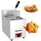 Deep Fat Fryer, Stainless Steel LPG Fryer, Freestanding Temperature Control, with Lid, Large Capacity Gas Deep Fat Fryer Easy Clean for Food Cooking (71)