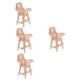 VICASKY 4pcs Doll House Furniture Dining Chairs High Chair Dining Bench Decor Mini House Highchair Ornament Miniature Highchair Toy Mini Chair Adorns Wooden Ornaments Desktop Child