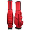 Golf Stand Bag Retractable Golf Bag with Wheel and Backstrap Shoulder Portable Golf Carry Bag Unisex Clubs Bag for Training Golf Club Sunday Bag (Red)