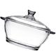 Round Glass Casserole Dish with Lid - 2.5Qt Tempered Glass Baking Dish for Oven, Large Casserole Dish with Handles, Clear Glass Casserole Cookware, Freezer/Dishwasher Safe (Size : 25.9x21.6cm)