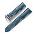 LQXHZ Men's And Women's Leather Straps Folding Buckle Strap, (Color : Peacock blue, Size : 21mm)