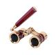 Opera Glasses Lightweight 3X Compact Musical Concert Telescope Extendable Vintage Binoculars Telescope (Color : Red)