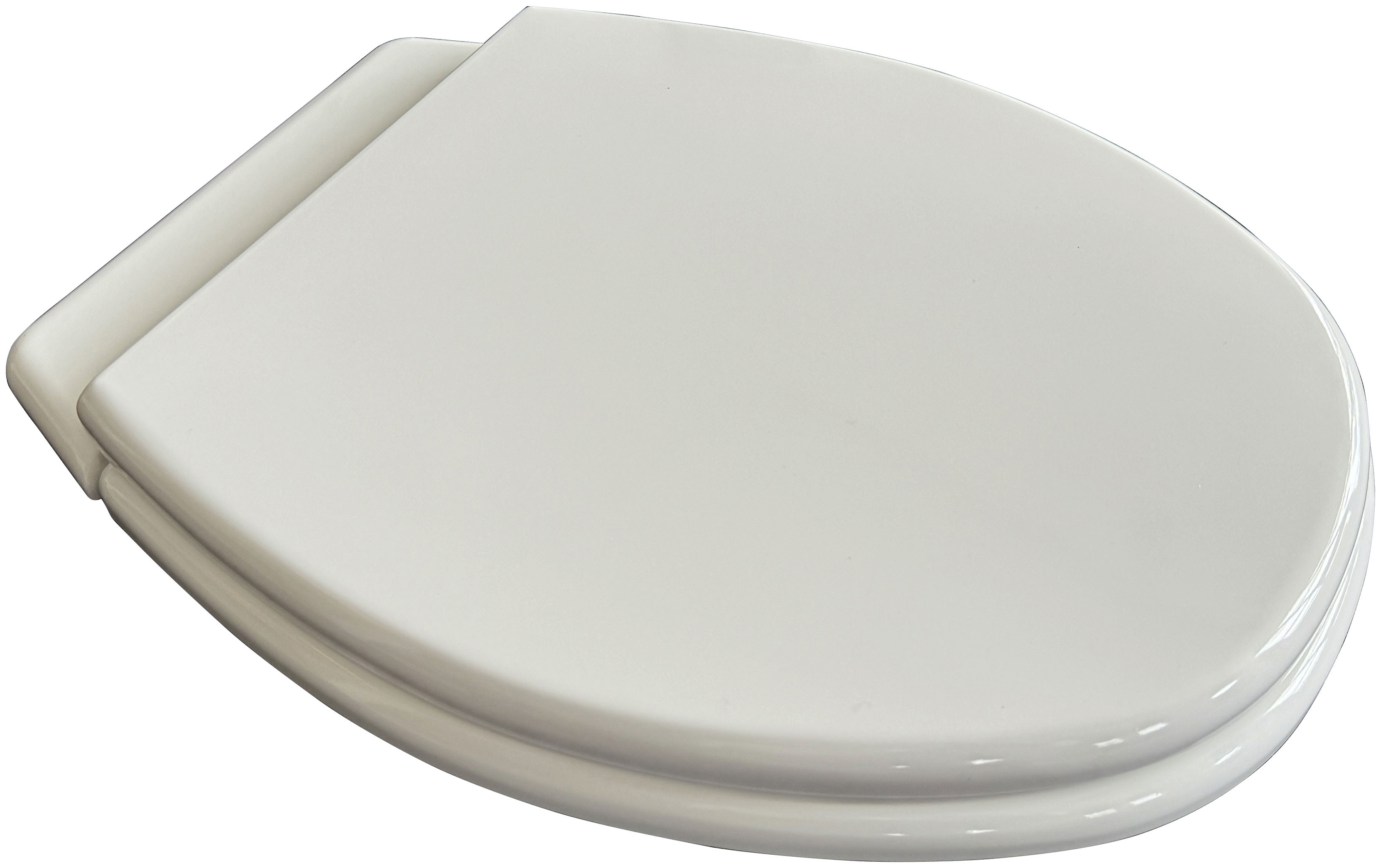 WC-Sitz ADOB "Milano", weiß, B:37,5cm H:4,5cm L:49cm, Duroplast, WC-Sitze, mit Rückbrett als Problemlöser