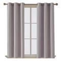 APEX FURNISHINGS Blackout Curtains For Living Room Décor, Insulated Thermal Curtains For Bedroom, Door Curtain, Eyelet Curtains 2 Panels With Tiebacks, Silver Grey Curtains (66x54) Inches