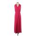 Lauren by Ralph Lauren Casual Dress V-Neck Sleeveless: Pink Solid Dresses - Women's Size 4