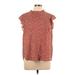 Ann Taylor LOFT Outlet Short Sleeve Blouse: Red Tops - Women's Size Large