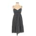 J.Crew Casual Dress - Mini Sweetheart Sleeveless: Gray Dresses - Women's Size X-Small