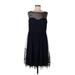 Eliza J Cocktail Dress - Party: Blue Solid Dresses - Women's Size Large