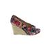 Beacon Wedges: Blue Floral Motif Shoes - Women's Size 8