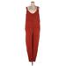 Ashley Stewart Jumpsuit: Red Jacquard Jumpsuits - Women's Size 26 Plus