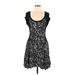 Express Casual Dress - A-Line Scoop Neck Short sleeves: Black Dresses - New - Women's Size Large