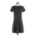 SO Casual Dress - A-Line: Gray Solid Dresses - Women's Size Small