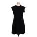 Nik and Nash Casual Dress - Shift: Black Solid Dresses - Women's Size Large