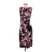 Lela Rose Casual Dress - Sheath High Neck Sleeveless: Purple Dresses - Women's Size 4