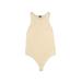 Express Outlet Bodysuit: Tan Tops - Women's Size Large