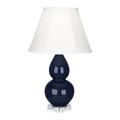 Robert Abbey Small Double Gourd 22" Table Lamp Silk/Ceramic in White | 22 H x 13 W x 13 D in | Wayfair MB13