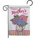 Breeze Decor Mother Day Hydrangeas Impressions Decorative 2-Sided Polyester 13" x 19" Garden Flag in Indigo/White | 18.5 H x 13 W in | Wayfair