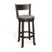 Loon Peak® Spitler Swivel Bar & Counter Stool Wood/Upholstered in Black | Bar Stool (30" Seat Height) | Wayfair 74EB10E1FD3C46CA8B6012683796C533