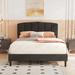 Everly Quinn Upholstered Platform Bed Metal in Black | 41.34 H x 53.94 W x 75.98 D in | Wayfair 26C63DD2552F4D1DAA51A766D246D23A