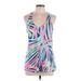 Lilly Pulitzer Luxletic Active Tank Top: Blue Tropical Activewear - Women's Size Large