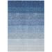 Gray 46 x 30 x 0.19 in Area Rug - Hokku Designs Makaylah Ombre Machine Woven Indoor/Outdoor Area Rug in Blue | 46 H x 30 W x 0.19 D in | Wayfair
