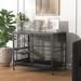 Tucker Murphy Pet™ Dog crate furniture w/ Multi-Purpose Rremovable Ttray in Gray/Black | 31.5 H x 37.8 W x 23.62 D in | Wayfair