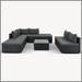Ivy Bronx Modern Conversation Wicker Sofa Set w/ Cushions Metal in Gray/Black | Outdoor Furniture | Wayfair 7FAE30E11D86448C89201AEB82EC4FD7