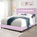 Mercer41 BLACK QUEEN SIZE ADJUSTABLE BED FRAME DARK VELVET COLLECTION COMFORT & SIMPLICITY Wood & /Upholstered/Velvet in Pink | Wayfair