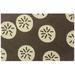 Gray/White 48 x 30 x 0.5 in Indoor/Outdoor Area Rug - Highland Dunes Sand Dollar Taupe_26354 Polyester | 48 H x 30 W x 0.5 D in | Wayfair