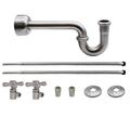 Westbrass Pedestal Sink Supply Kit w/ P-Trap & Angle Stops, Copper in Gray | Wayfair D1738L-07