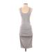 Venus Casual Dress - Bodycon: Gray Solid Dresses - Women's Size X-Small