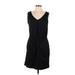 The North Face Casual Dress - DropWaist V Neck Sleeveless: Black Solid Dresses - Women's Size Large
